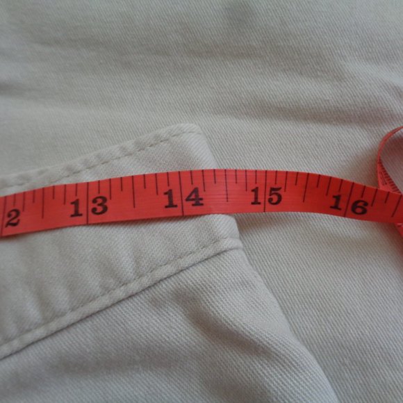 Vintage Riders by Lee 100% cotton khaki denim high waisted crop pants - Picture 8 of 11